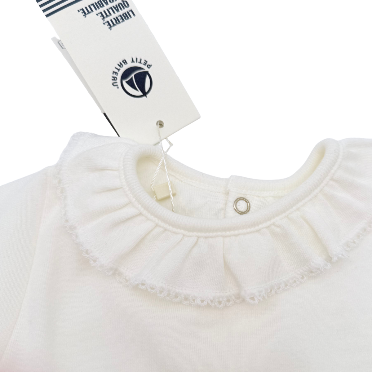 Body bébé blanc à col volanté - 6 mois