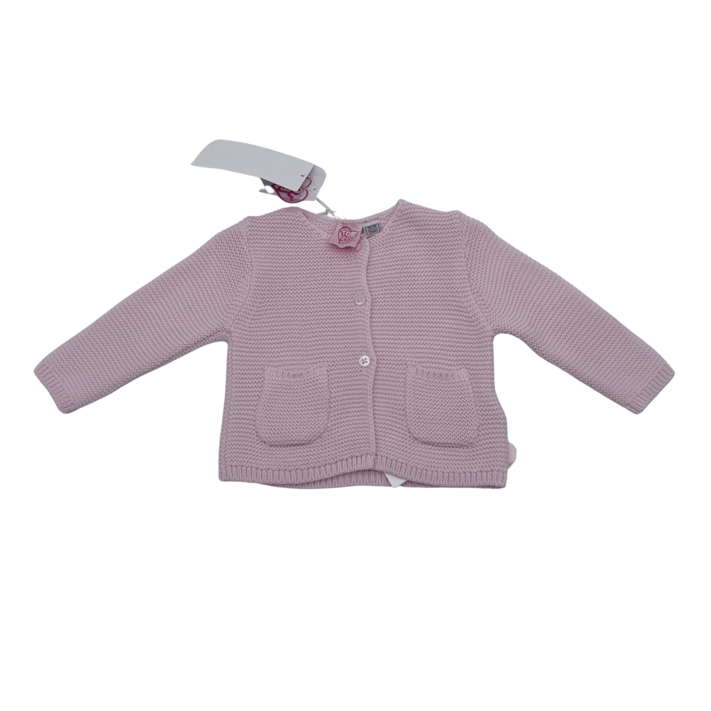 Gilet maille rose pâle — 3 mois