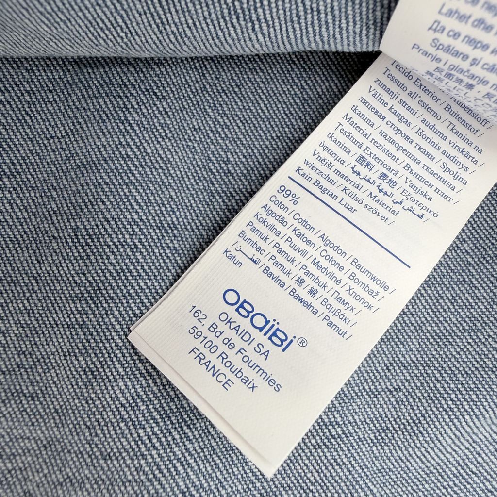 Short bleu brodé — 18 mois
