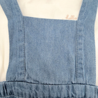 Ensemble salopette jean & body blanc — 3 mois