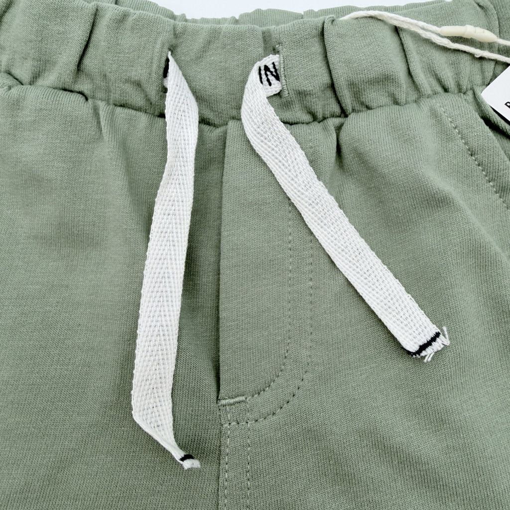 Short en molleton vert sauge - 18 mois