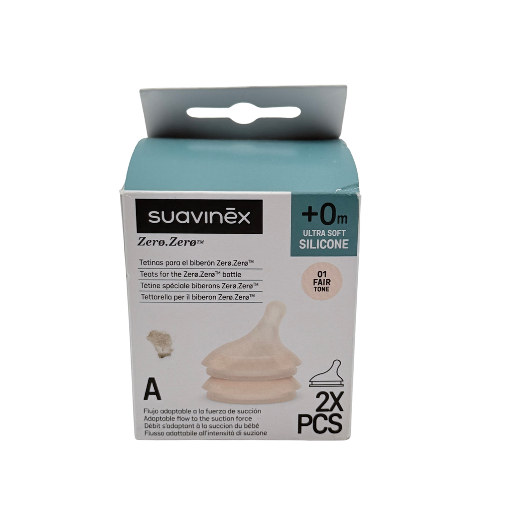 Lot de 2 tétines en silicone débit adaptable - dès la naissance