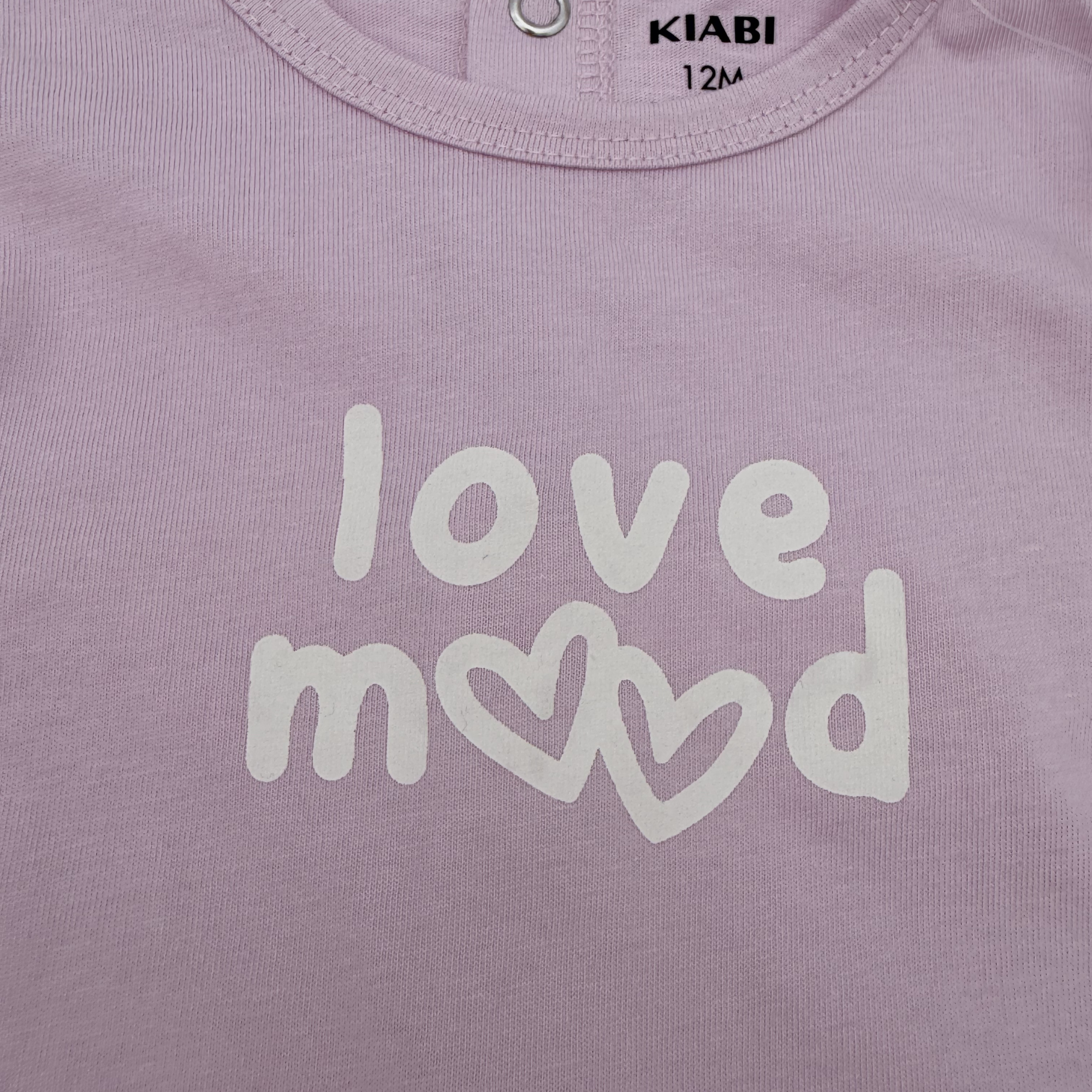 Pyjama en velours lavande « Love Mood » — 12 mois