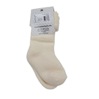 Chaussettes bébé écrues à revers – 6-12 mois
