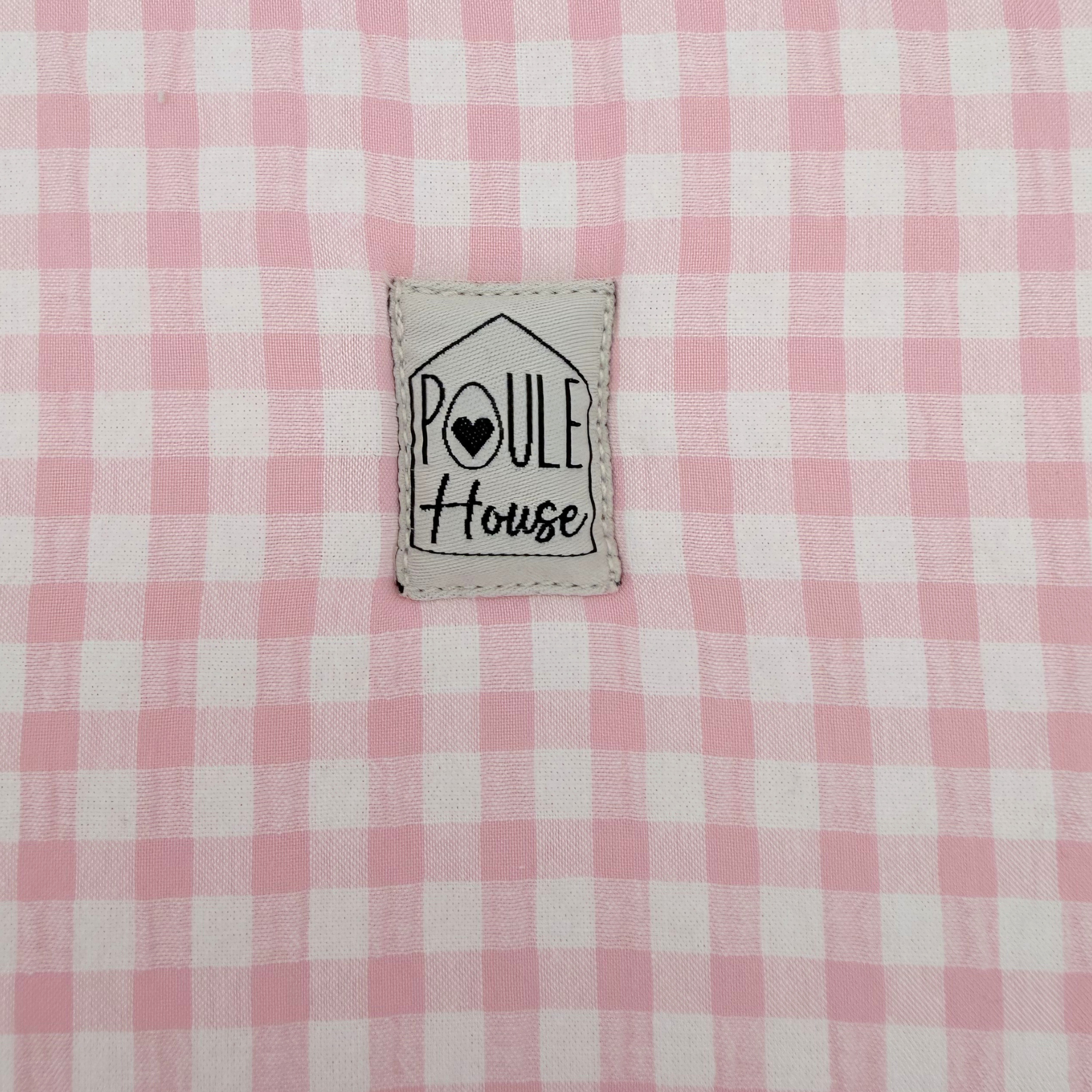 Pochette matelassée vichy rose — Taille L