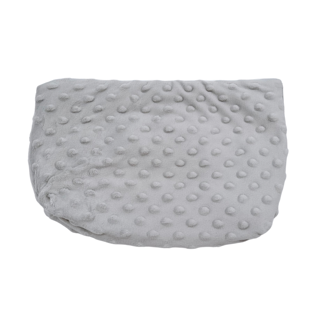 Trousse de toilette bébé grise à pois en relief