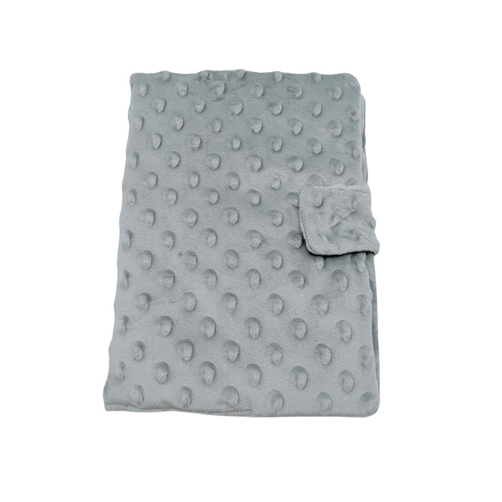 Protège carnet de santé bébé gris à pois en relief