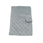 Protège carnet de santé bébé gris à pois en relief