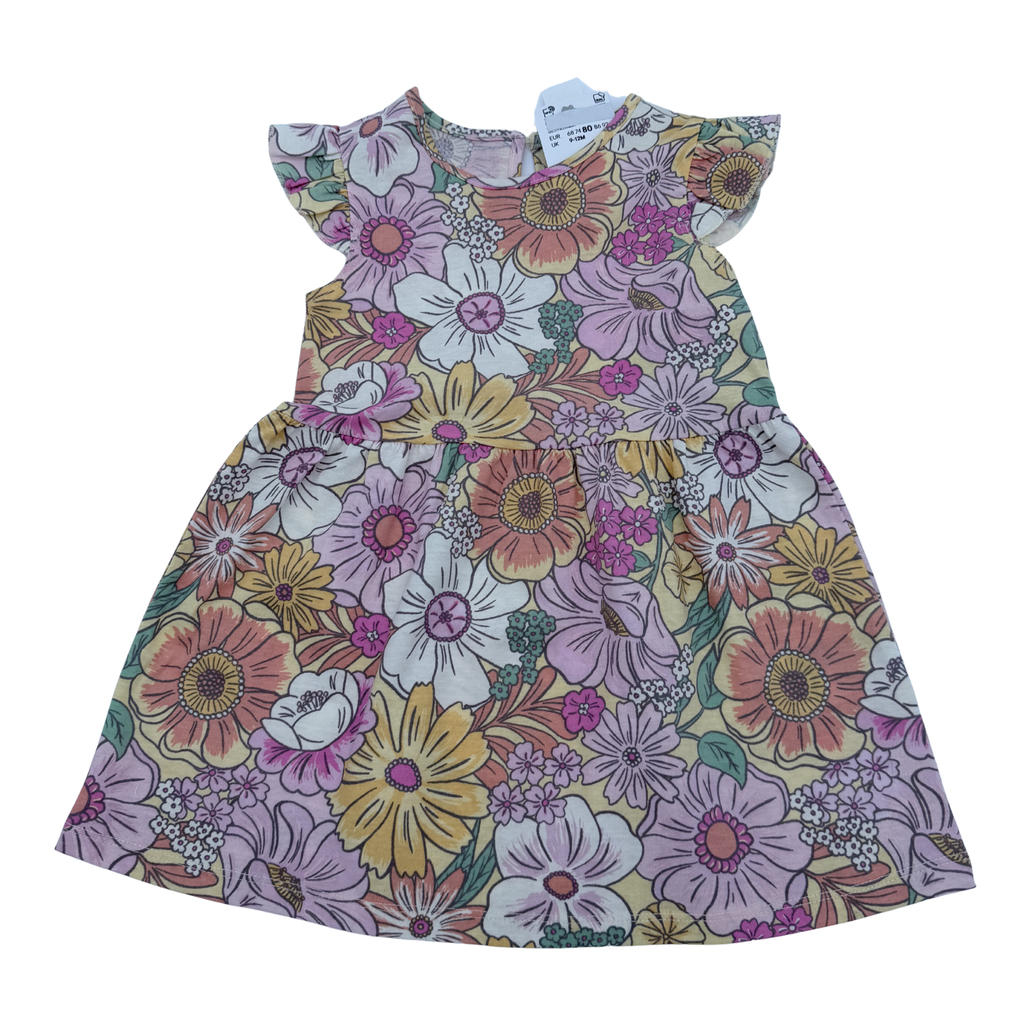 Robe bébé fleurie multicolore — 9-12 mois