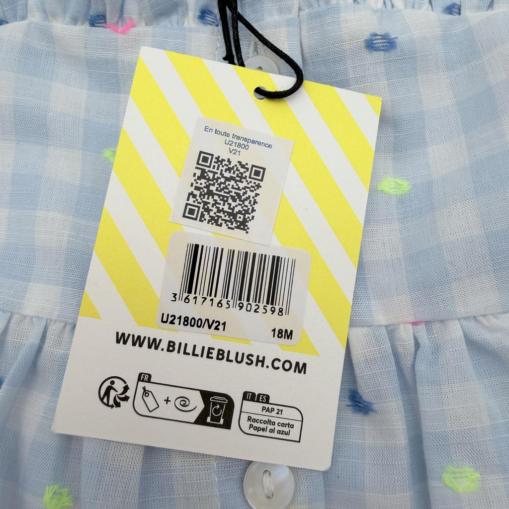 Ensemble blouse et bloomer à carreaux – 18 mois
