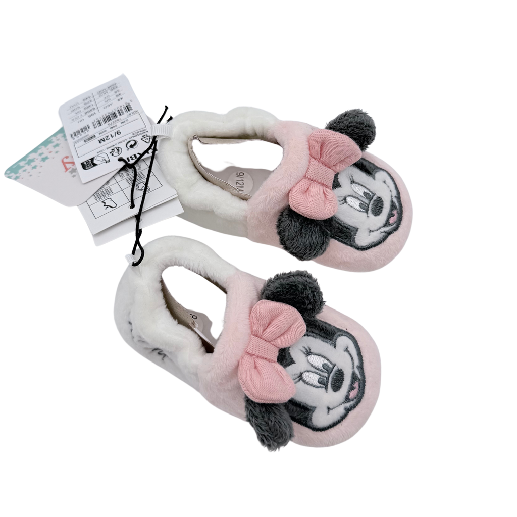 Chaussons Minnie Mouse roses - 9-12 mois