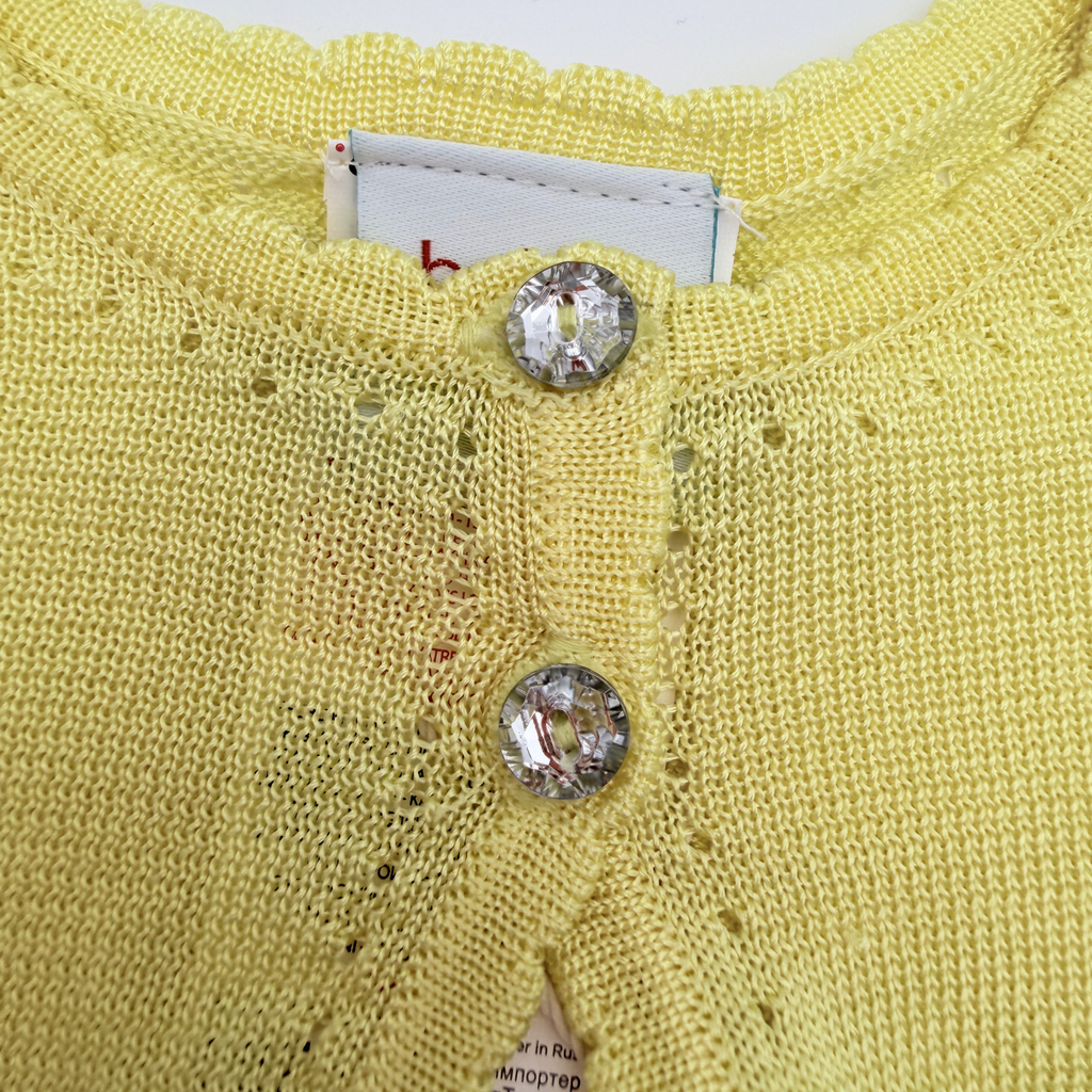 Boléro maille jaune — 18 mois