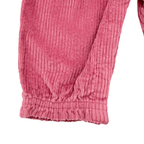 Ensemble salopette en velours côtelé et body fleuri - 12 mois