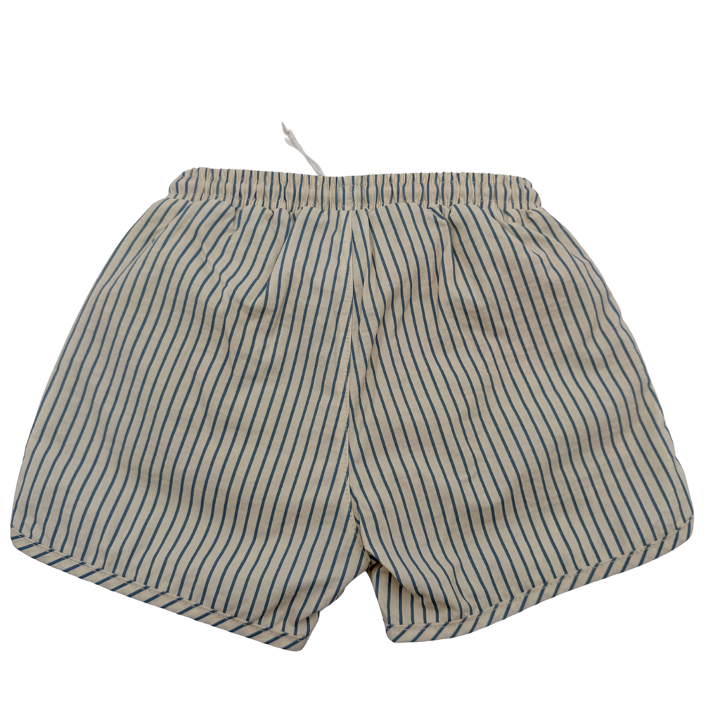 Short de bain rayé écru et bleu — 9 mois