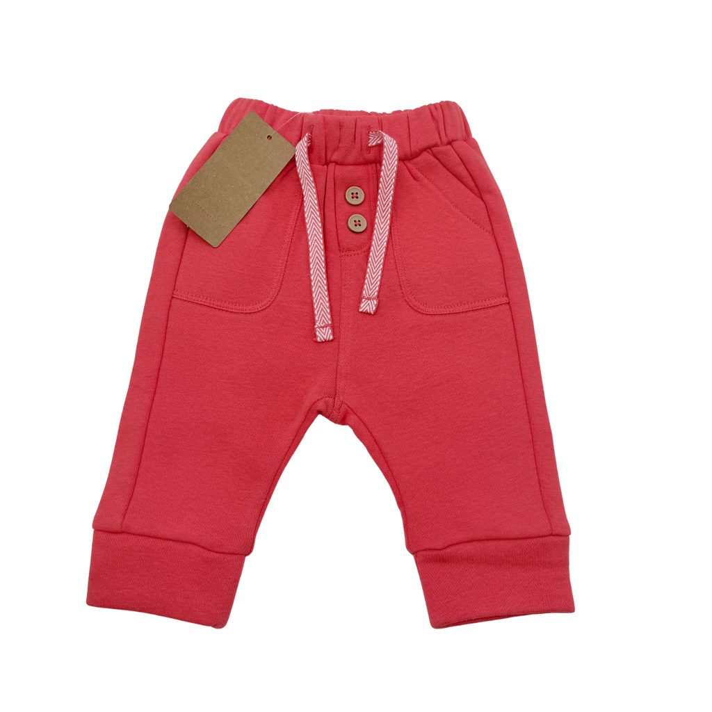 Pantalon jogging corail à poches - 3 mois