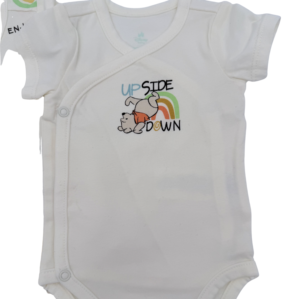 Lot de 3 bodies bébé bleu Winnie — 1 mois
