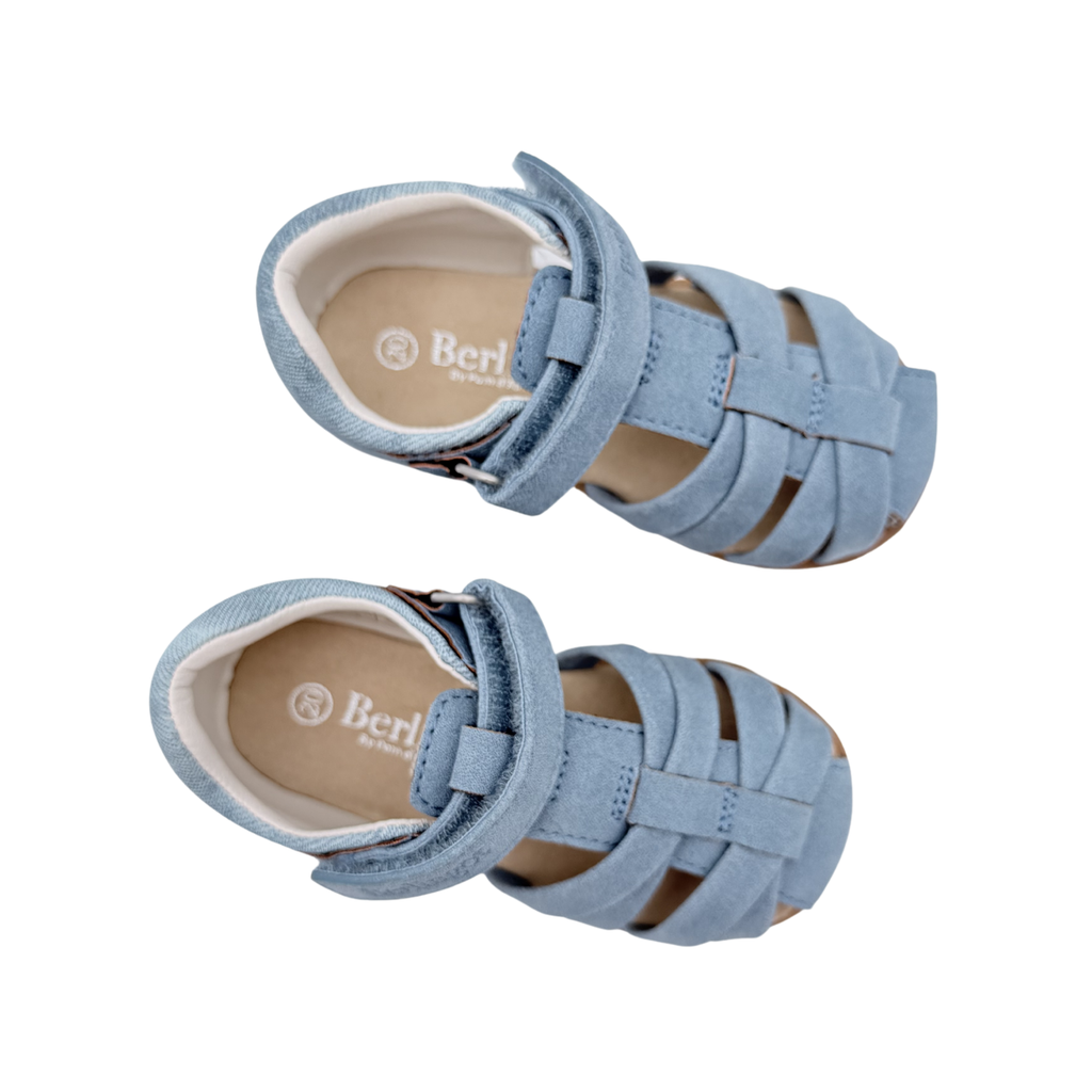 Sandales bleu ciel effet daim – 20
