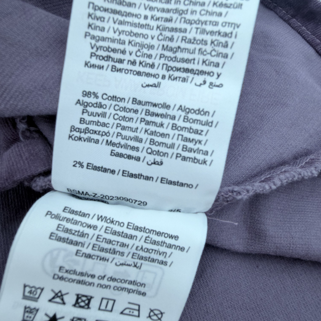 Robe chasuble velours mauve — 6-9 mois