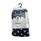 Lot de 2 collants bébé bleu marine et blanc à pois – 18-20