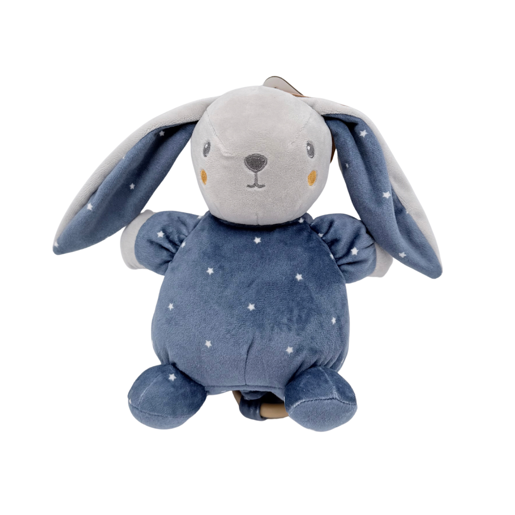 Peluche lapin musicale bleue