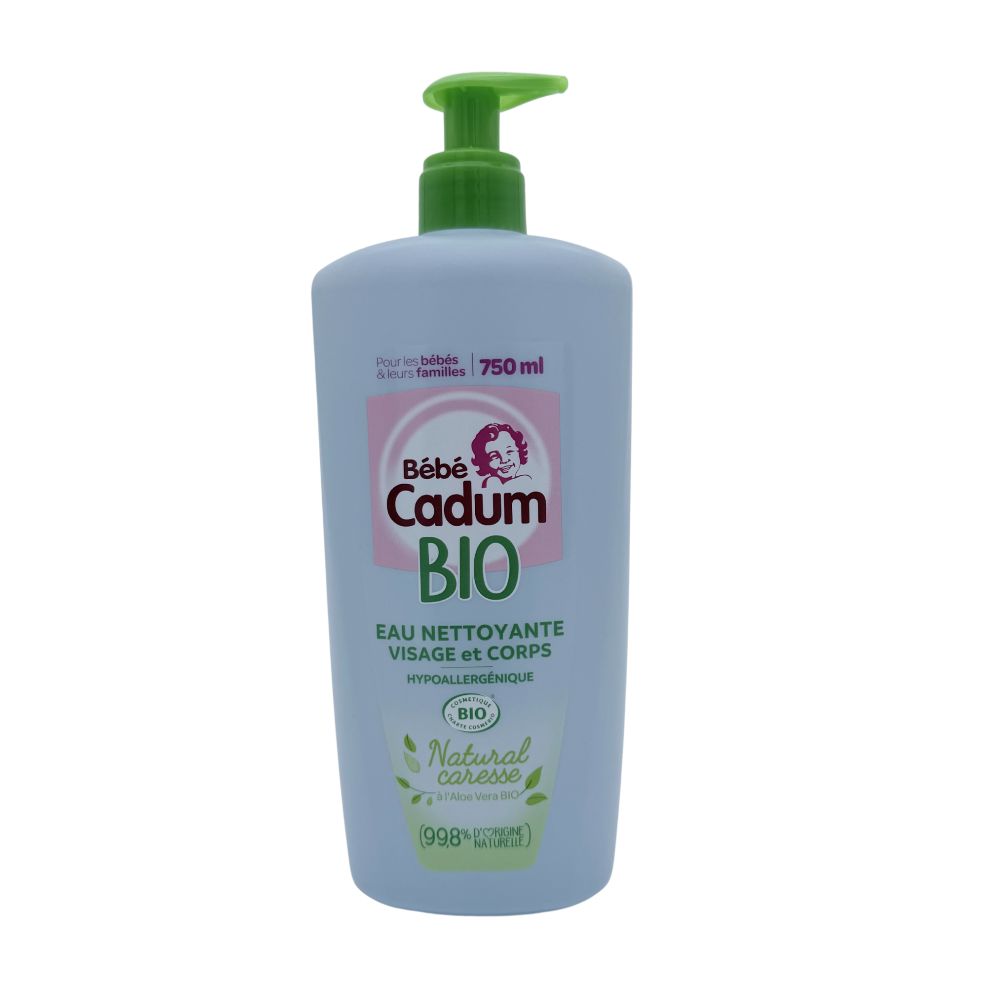 Eau nettoyante visage et corps Bio — 750 ml