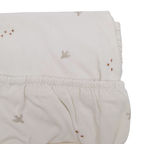 Drap-housse écru imprimé oiseaux - 70/80 - 110/120 cm