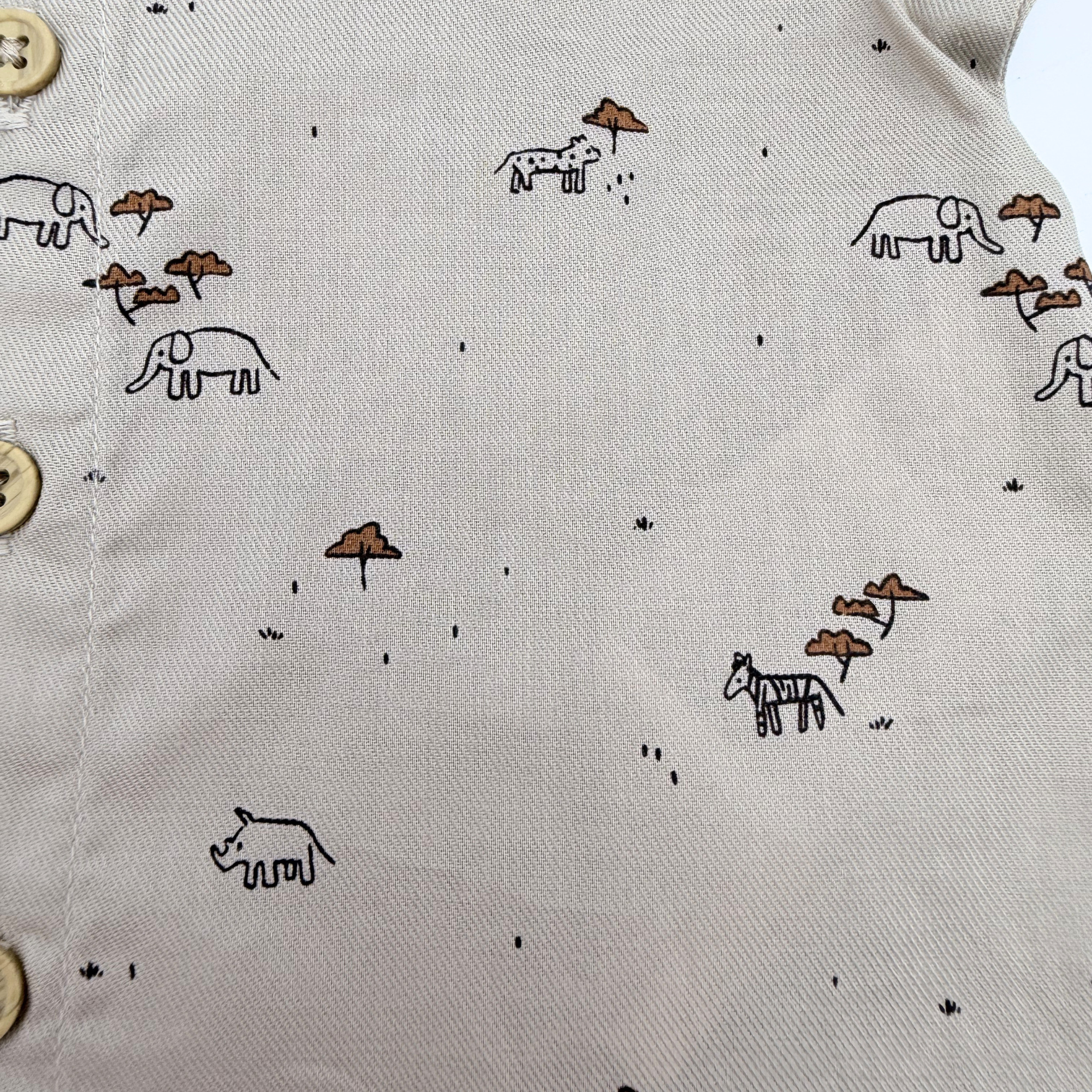 Chemise bébé imprimé safari — 3 mois