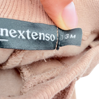 Ensemble bébé avec t-shirt blanc imprimé animaux et pantalon marron - 3 mois