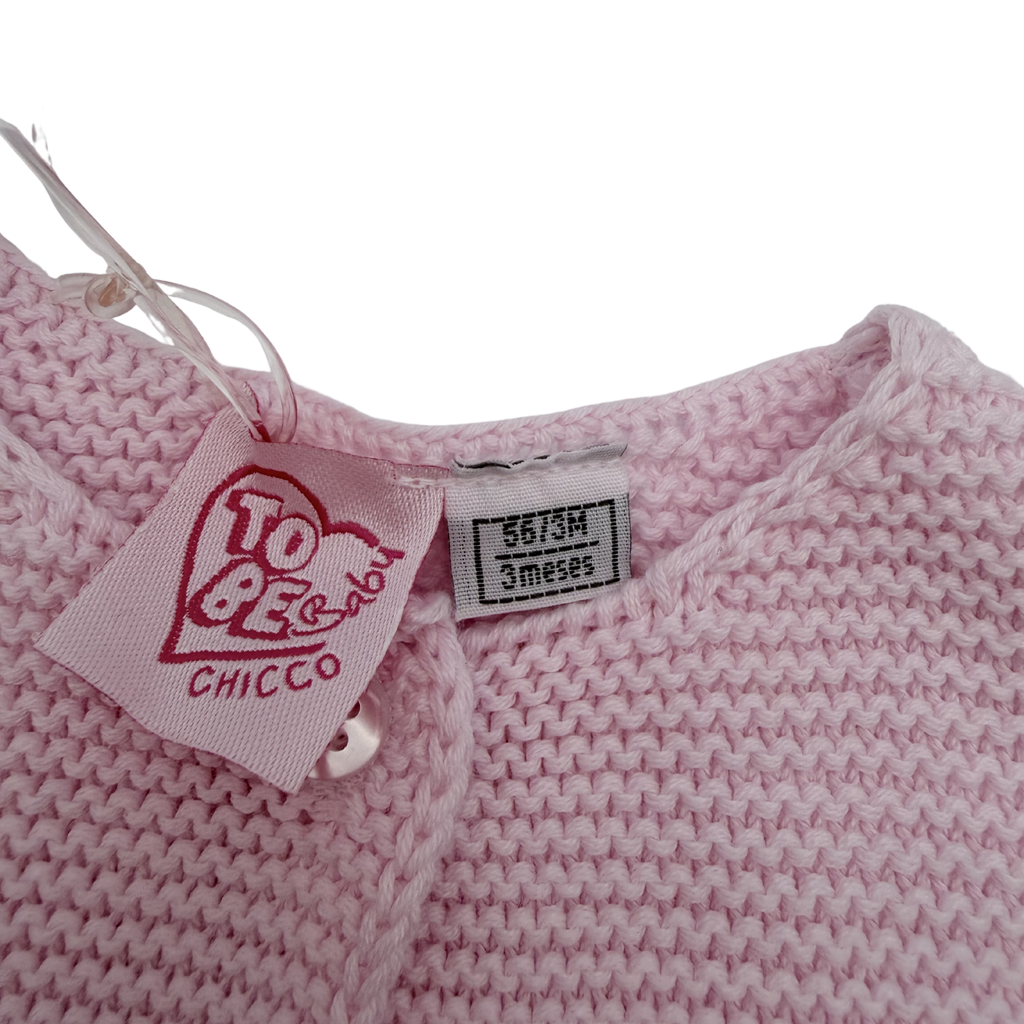 Gilet maille rose pâle — 3 mois