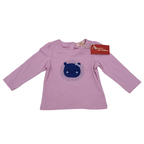 T-shirt rose motif ourson — 12 mois