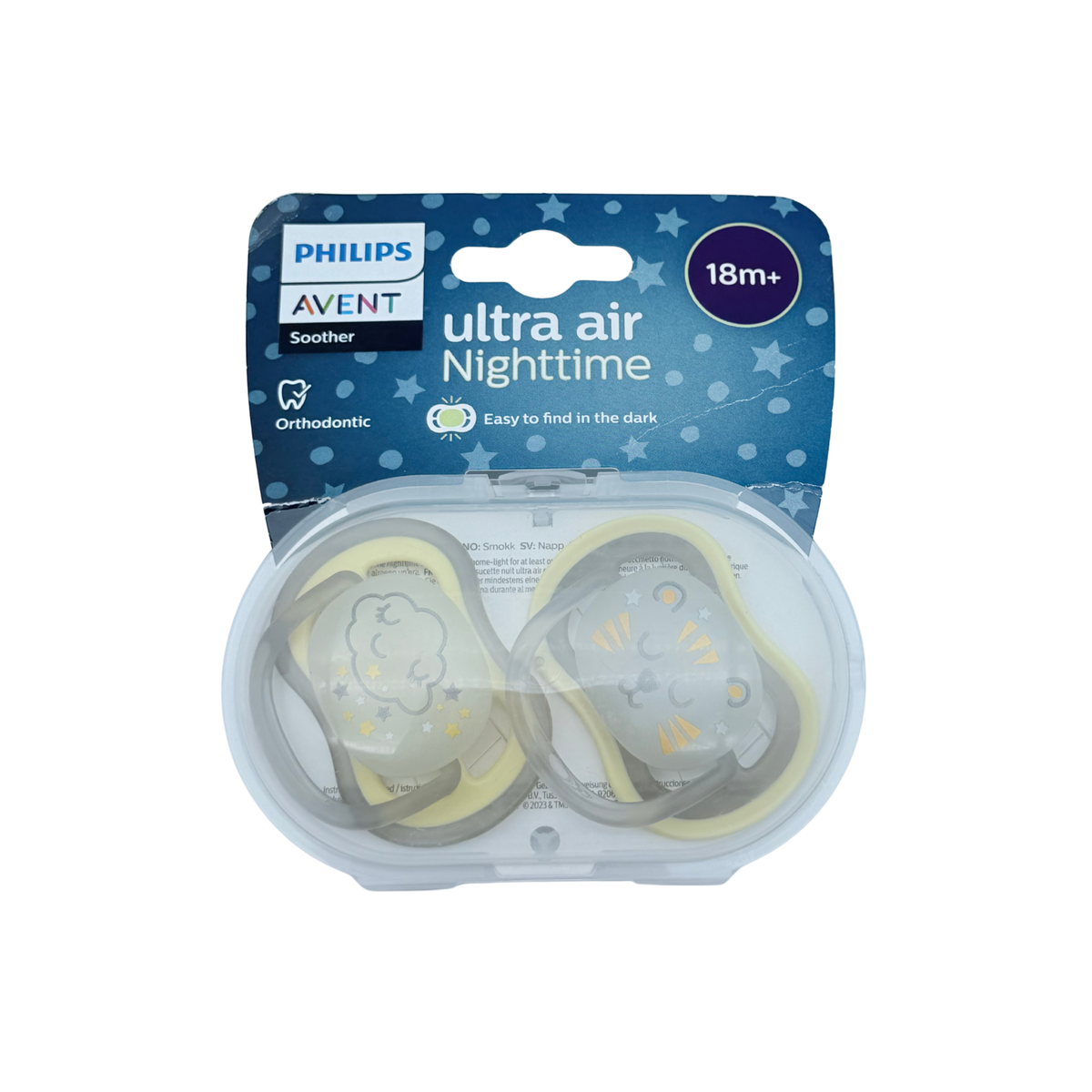 Lot de 2 sucettes Ultra Air Nighttime 18 mois et +