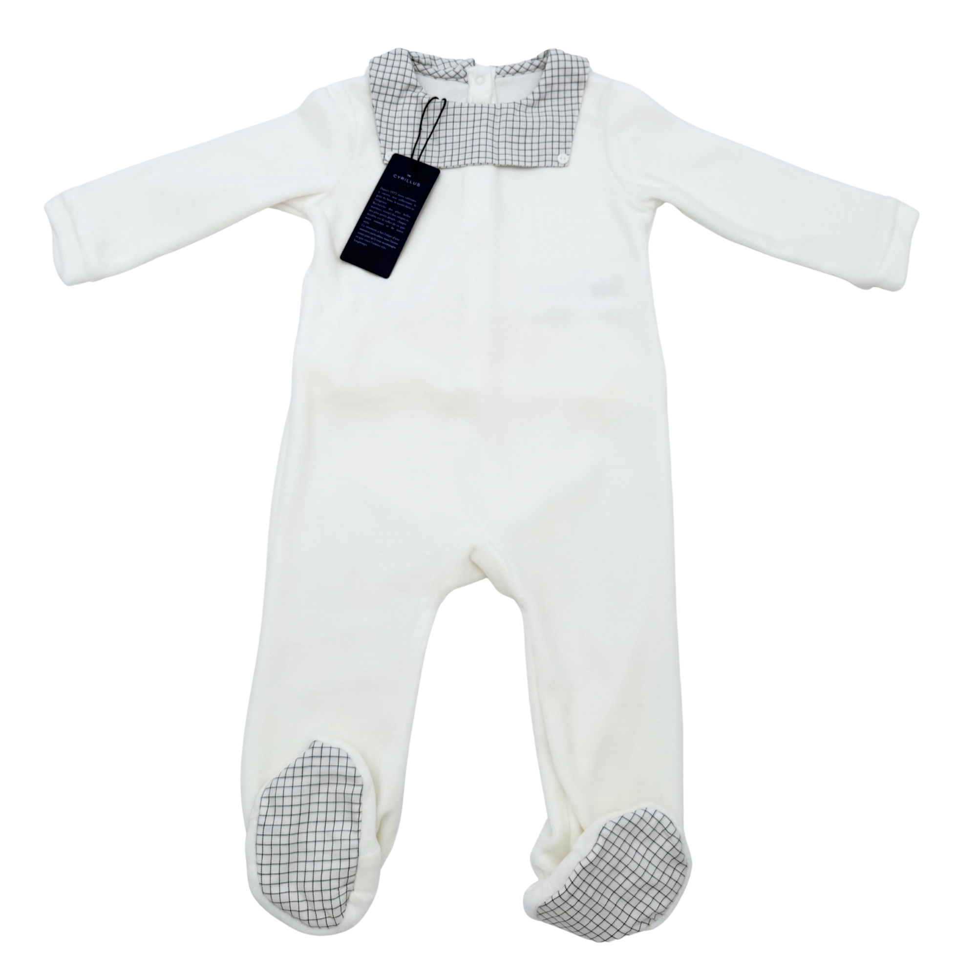 Pyjama velours blanc - 18 mois