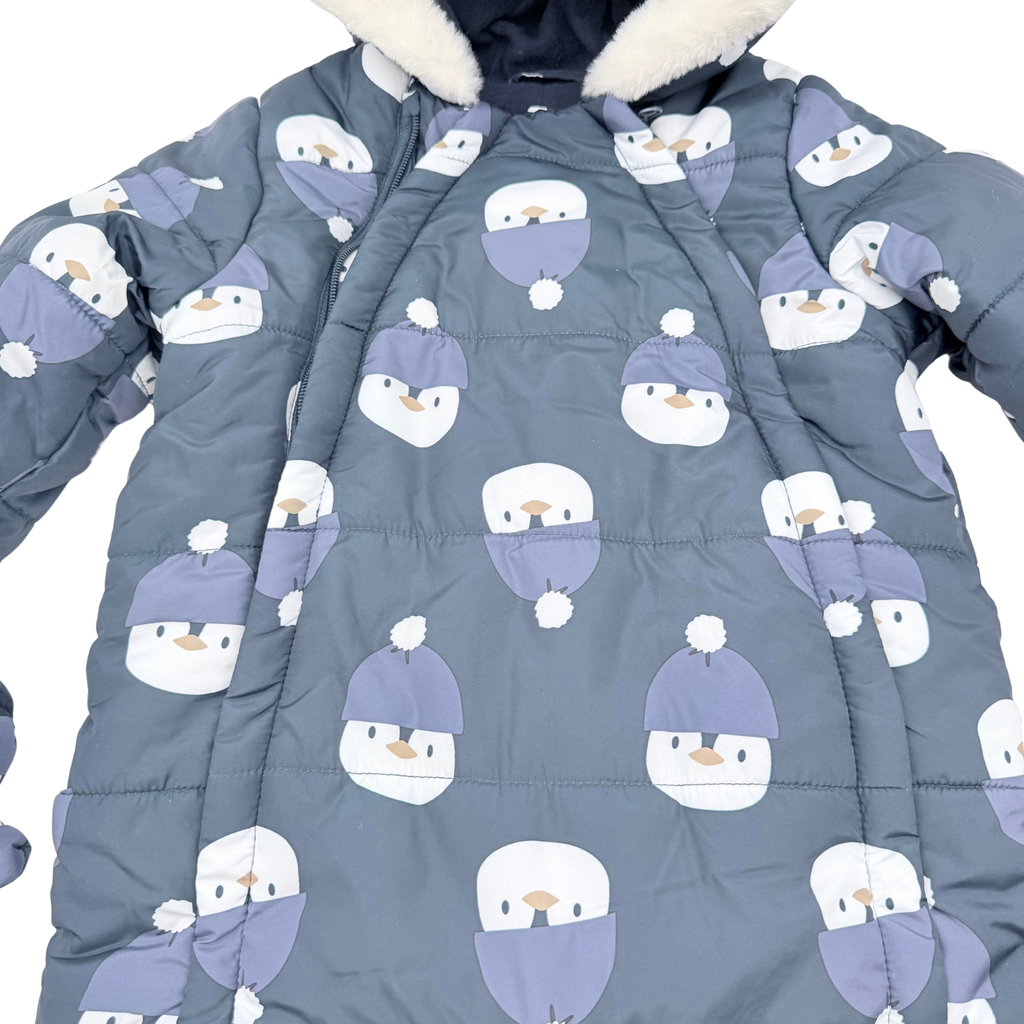 Combinaison pilote bébé bleu marine à motifs oursons - 18 mois