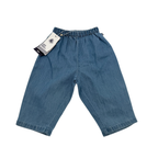 Pantalon bébé en denim léger bleu - 12 mois