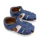 Sandales bébé bleues à brides tressées — 23