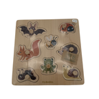 Puzzle bouton en bois Amis de la forêt Multicolore