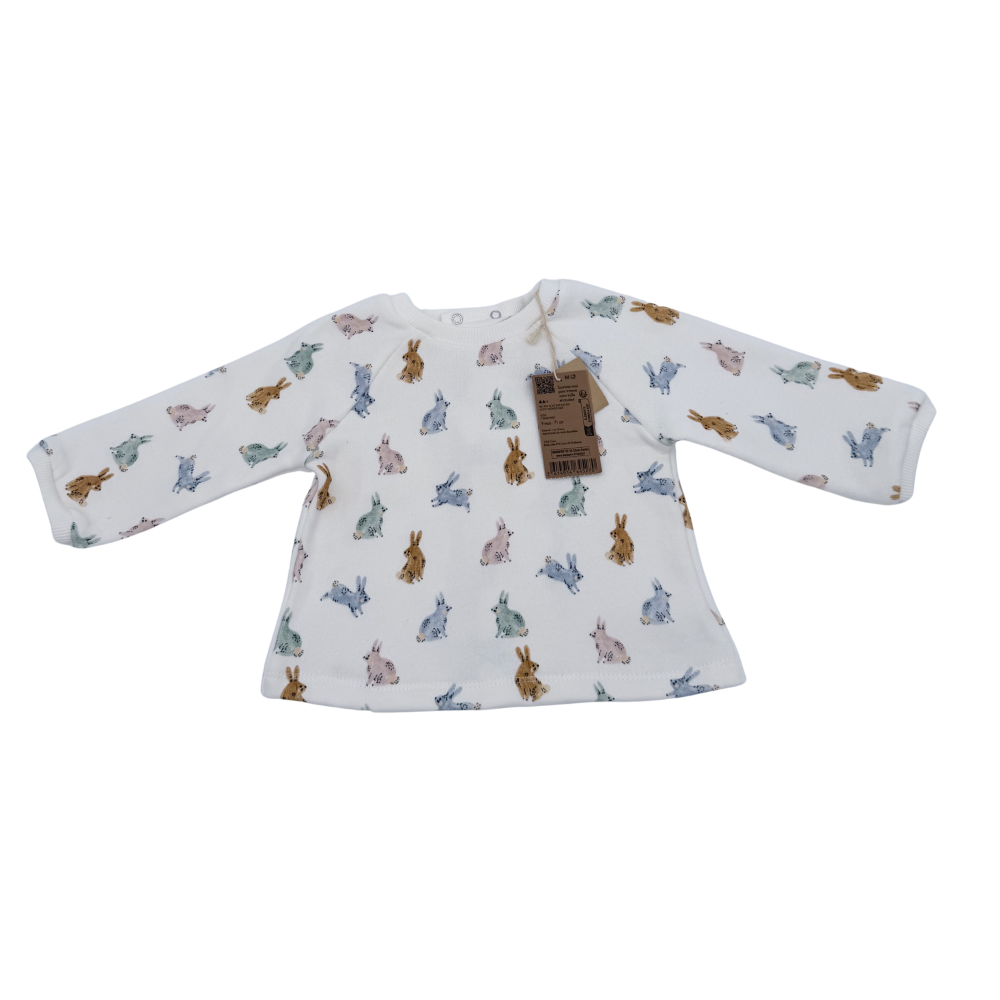 Sweat imprimé lapins — 9 mois