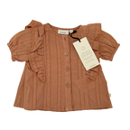 Blouse marron — 2-4 mois