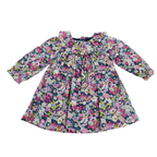 Robe fleurie multicolore à col volanté — 6 mois