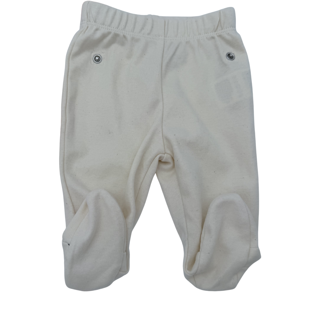 Ensemble bébé pêche et écru motif girafes — 1 mois