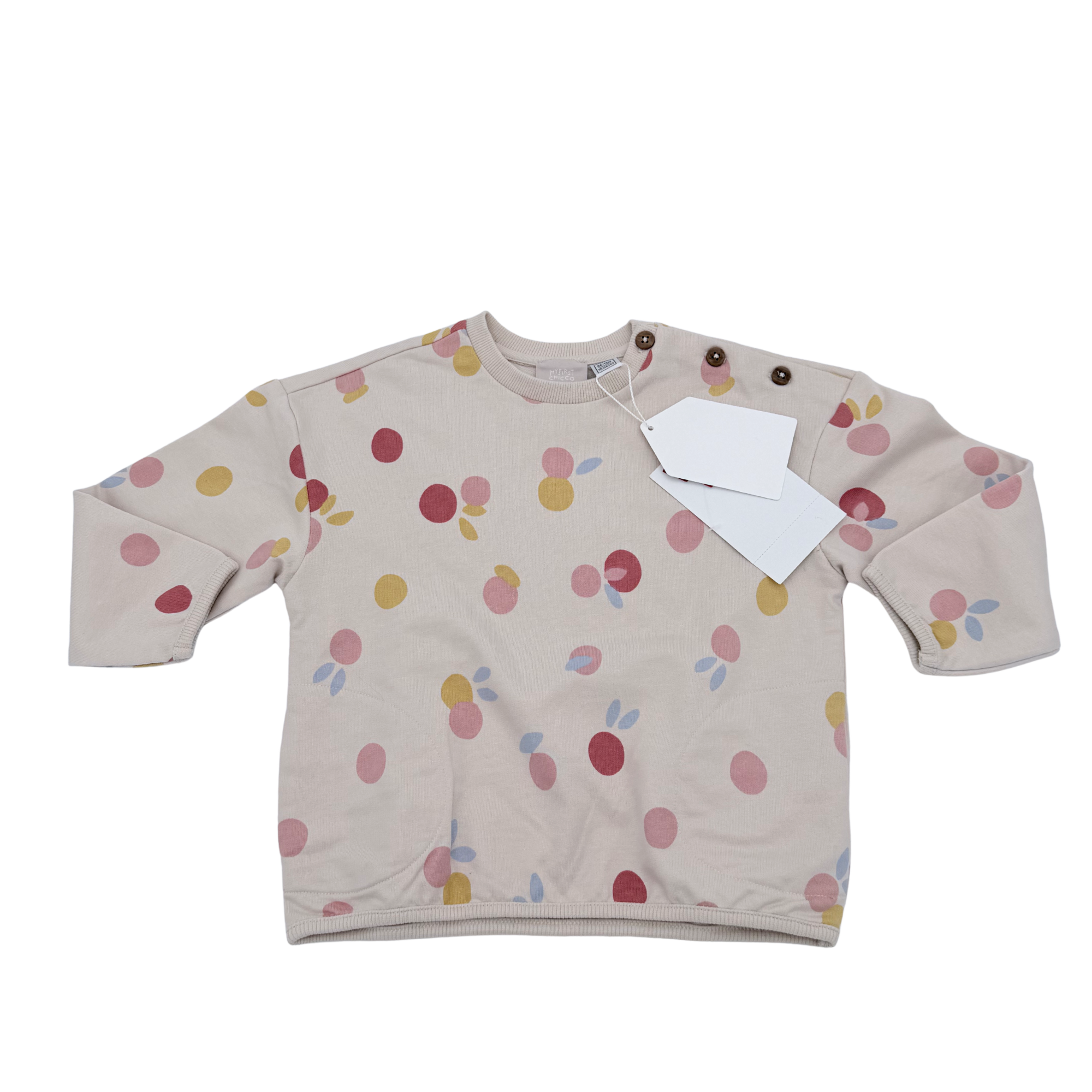Sweat écru imprimé fruits — 18 mois
