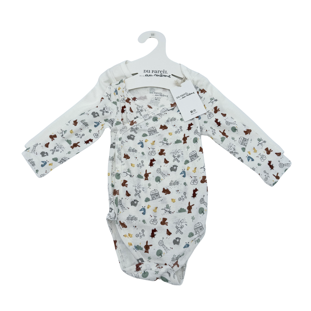 Lot de 2 bodies croisés — 6 mois