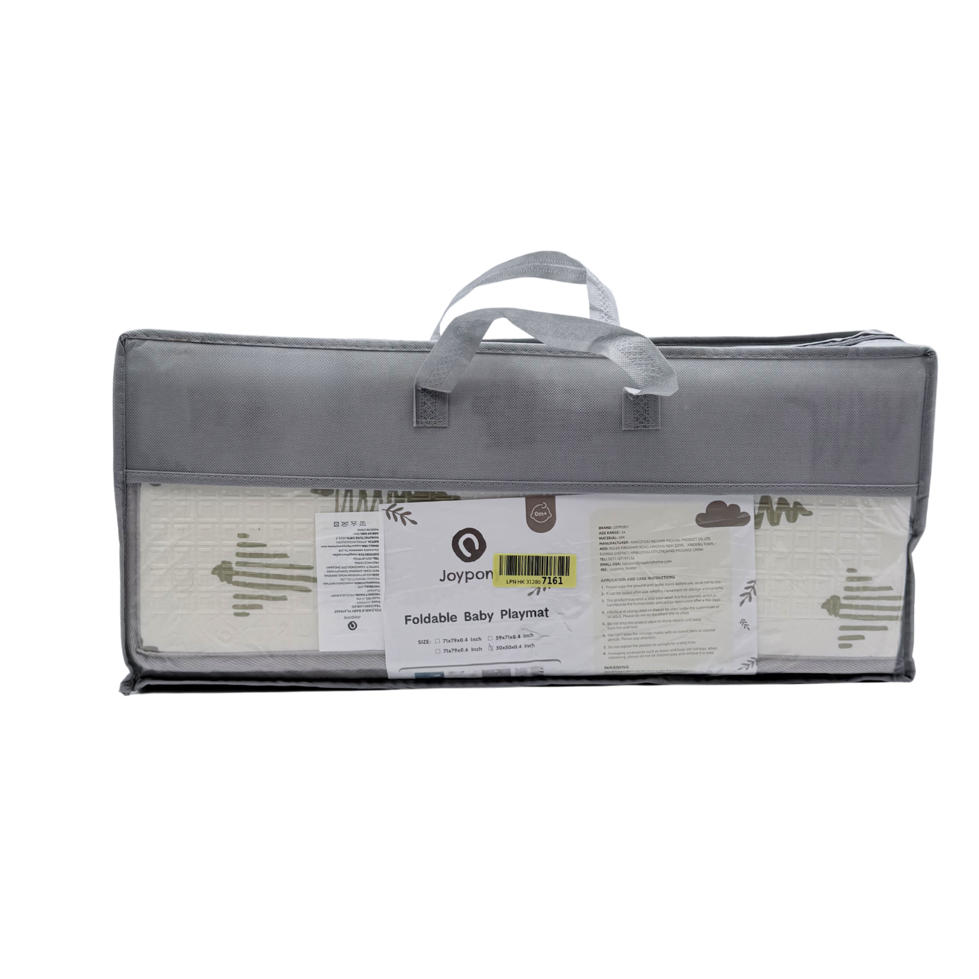 Tapis d'éveil pliable réversible 120 × 120 cm