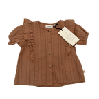 Blouse marron — 6-9 mois