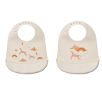 Lot de 2 bavoirs silicone licorne