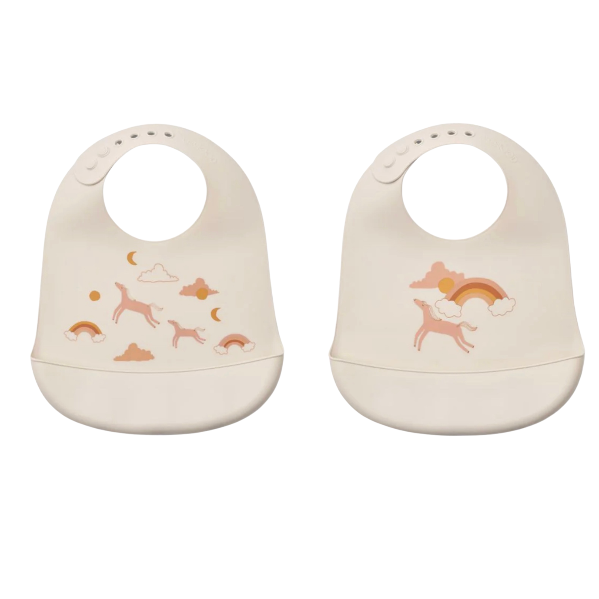 Lot de 2 bavoirs silicone licorne
