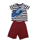 Pyjama requin phosphorescent et short rouge — 2 ans