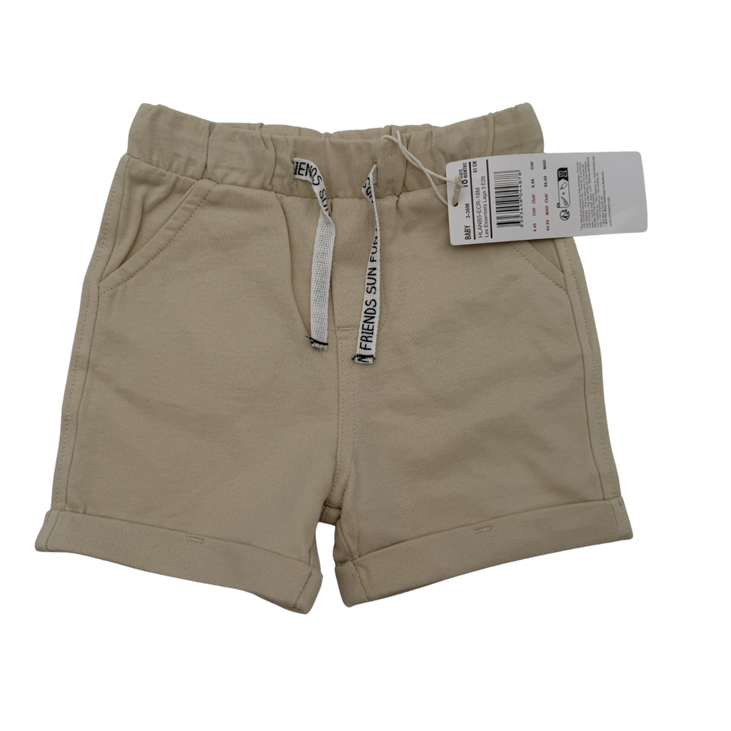 Short en molleton beige - 18 mois