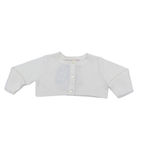 Boléro maille blanc — 6 mois