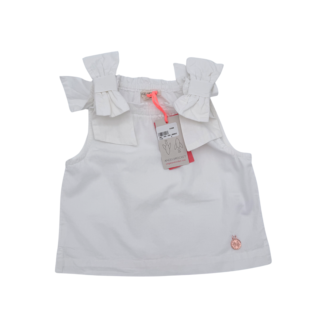 Blouse blanche à nœuds - 5 ans